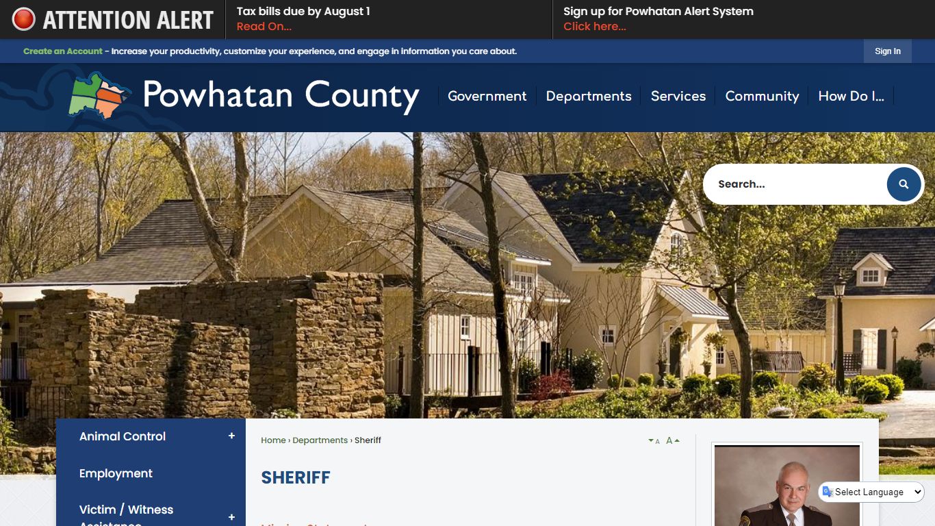 Sheriff | Powhatan County, VA - Official Website